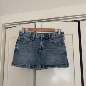 Mango Blue Denim Mini Skirt